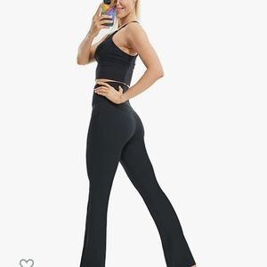 TopYogas flare stretch leggings size Xs crisscross waist New with tags